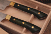 Набор из 2-х пчаков "Узбекская ночь" сталь х12мф (элемент ковки), зеленая карельская береза.